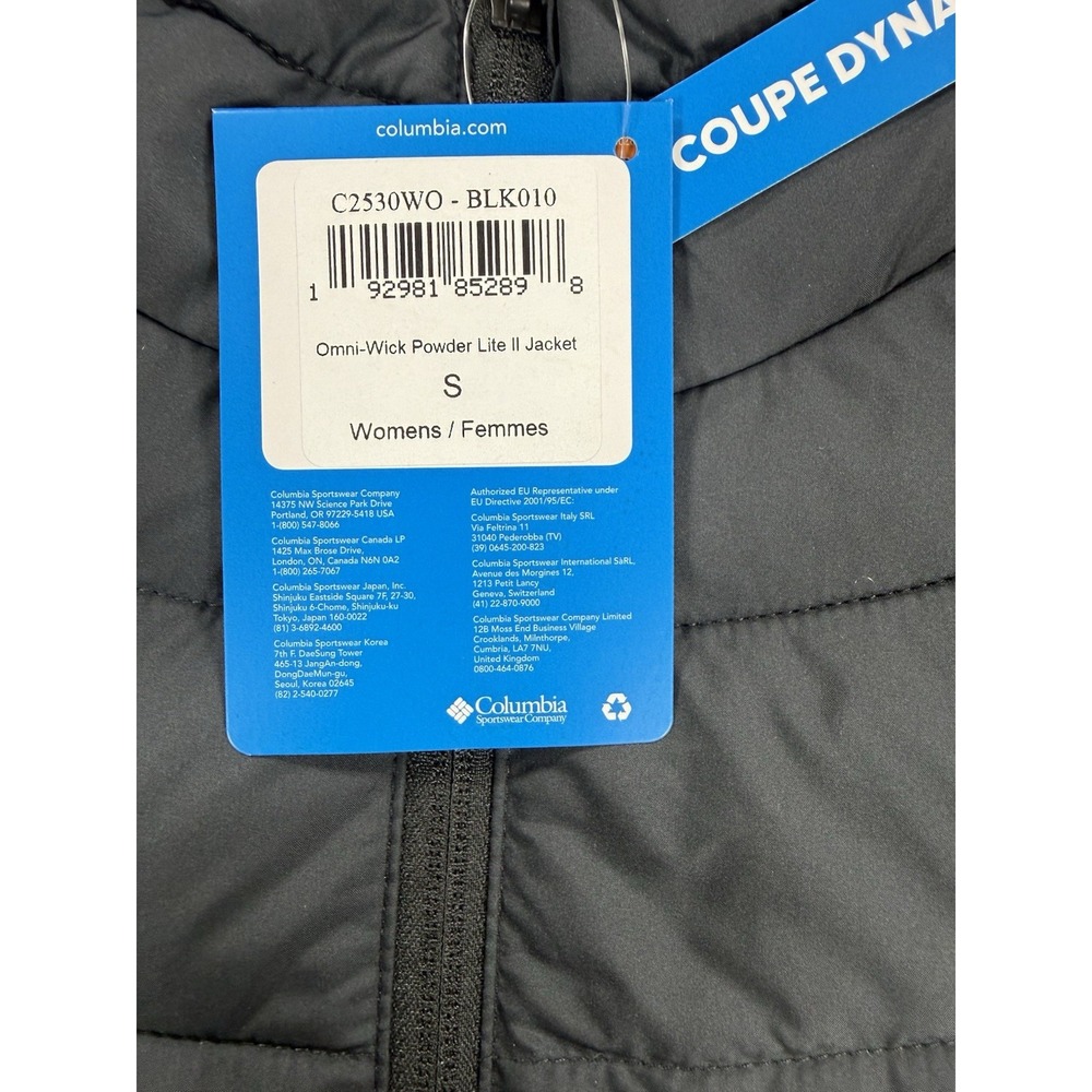 Columbia Women's Omni-Wick Powder Lite II Jacket S Black Omni Heat Omni Shield - Picture 4 of 13